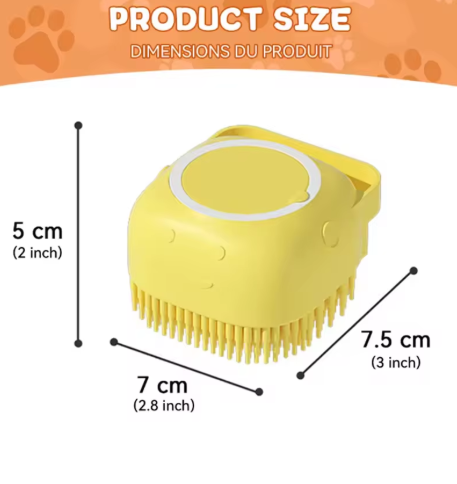 Premium masažna kopalna krtača za pse in mačke – 2v1 čiščenje in nega