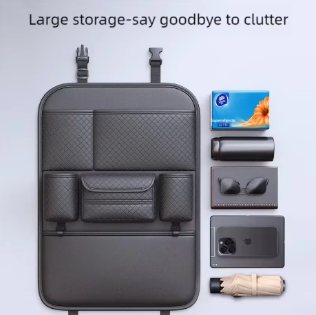 Večnamenski organizator za zadnji del avtomobilskega sedeža – z več žepi in držali