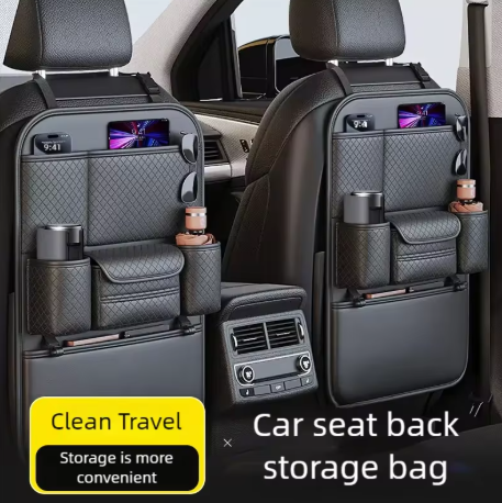 Večnamenski organizator za zadnji del avtomobilskega sedeža – z več žepi in držali